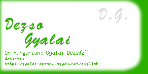 dezso gyalai business card